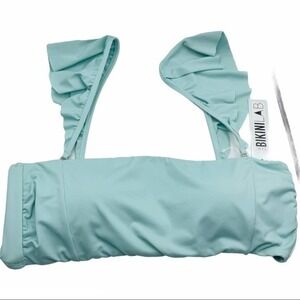 The Bikini Lab Bandeau Bikini Top - NWT | Women XL | Blue Seafoam